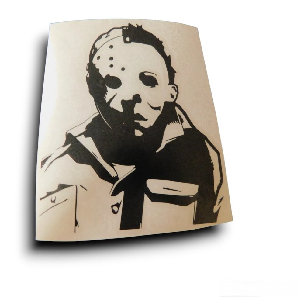 (2for15$bundle) jason vs michael myers , horror , funny stickers vinyl decal